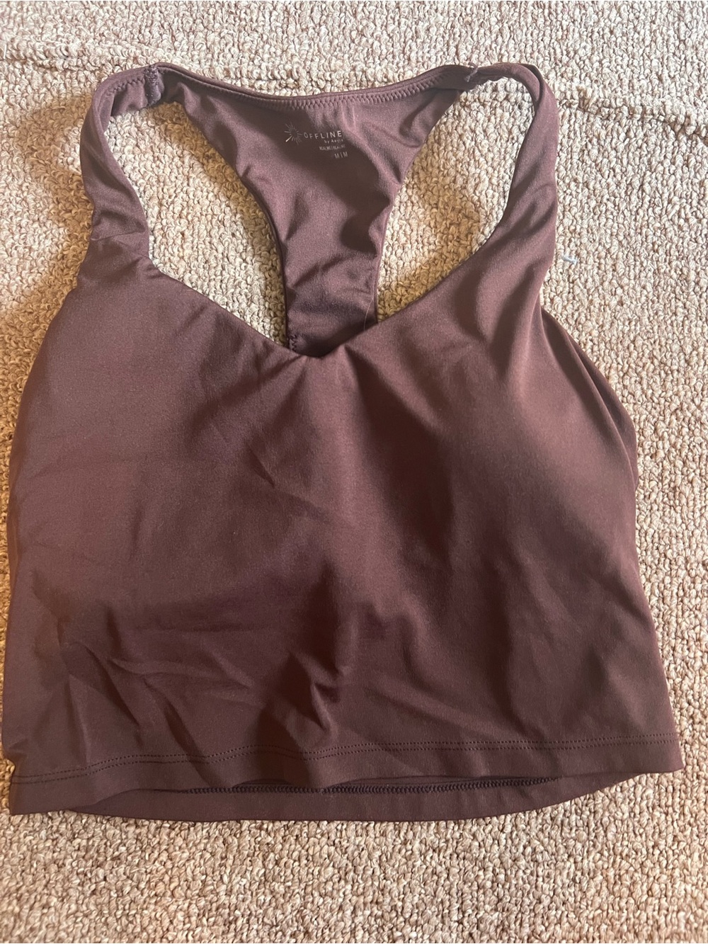 Chocolate Brown Offline Racerback Bralette Tank